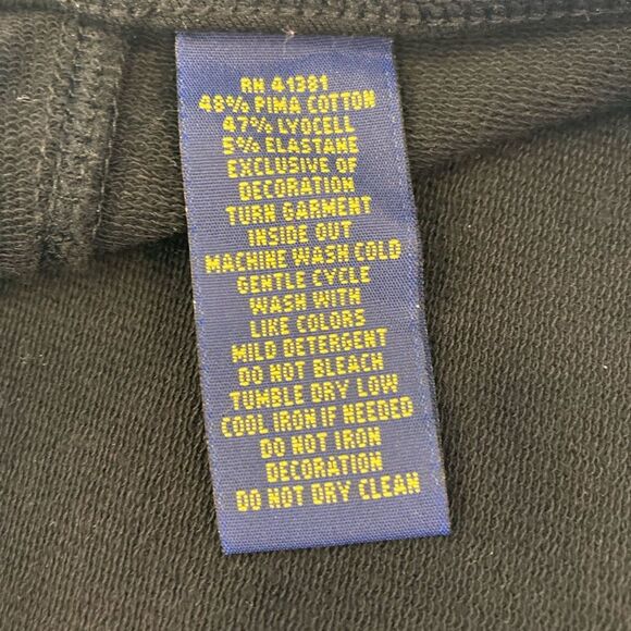 Polo Ralph Lauren Horse Riding Leggings Black Suede Knee Patch Equestrian Size L - Picture 7 of 10